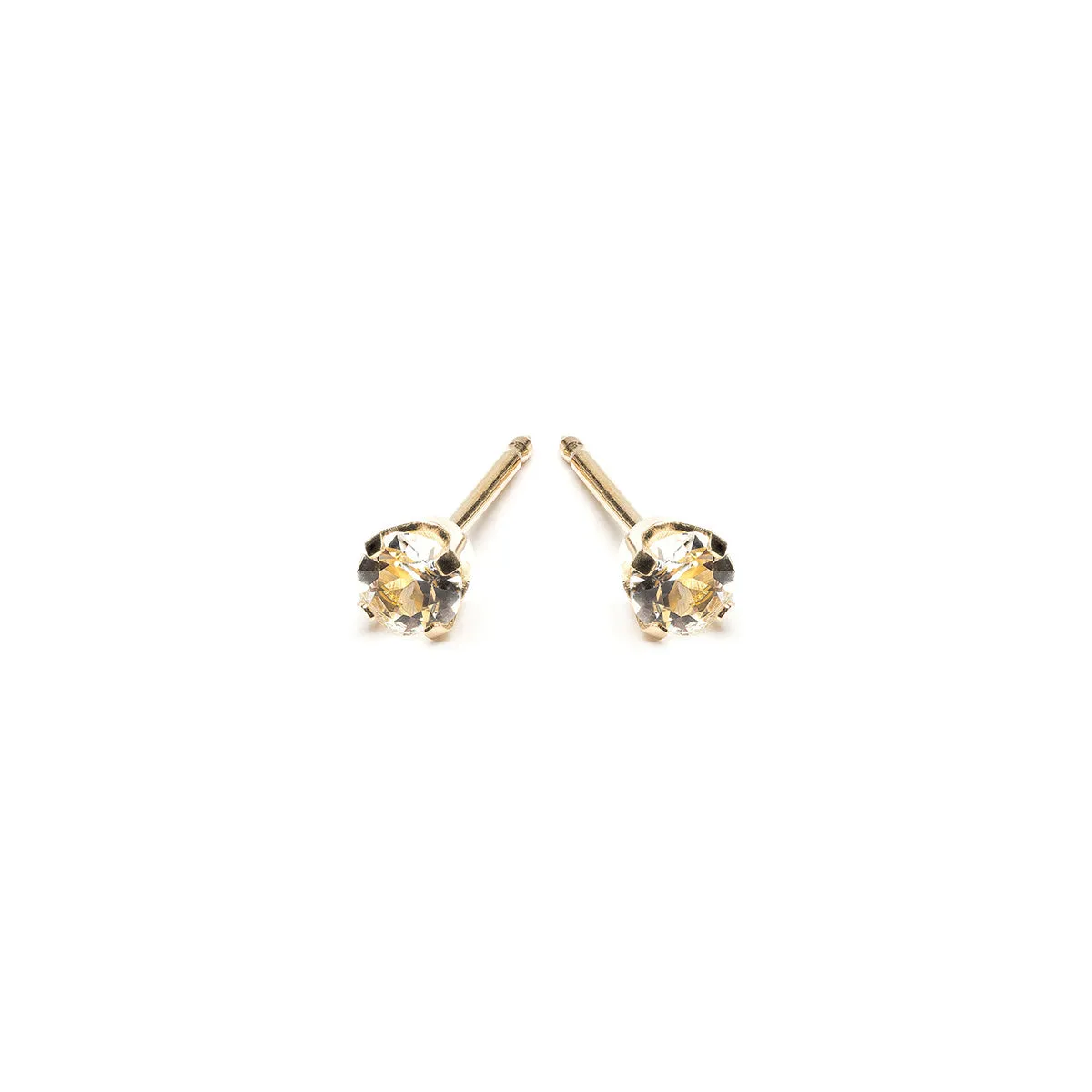 14k Gold Earrings April Birthstone