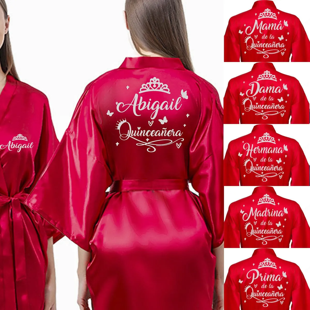 2 Batas quinceanera Red with Silver