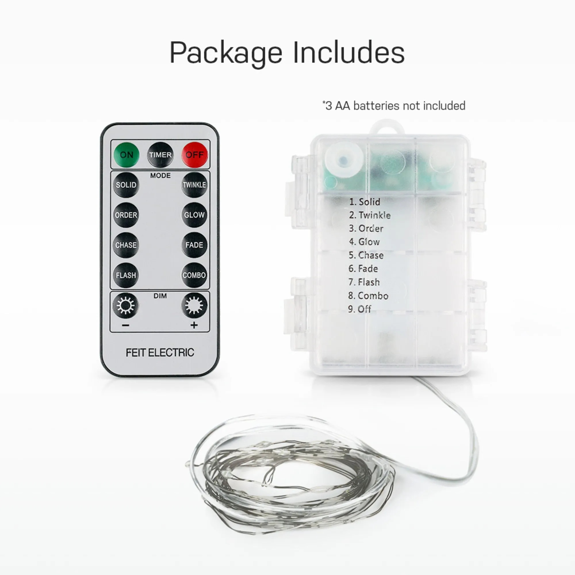 30 ft. Silver Wire RGB Fairy String Light
