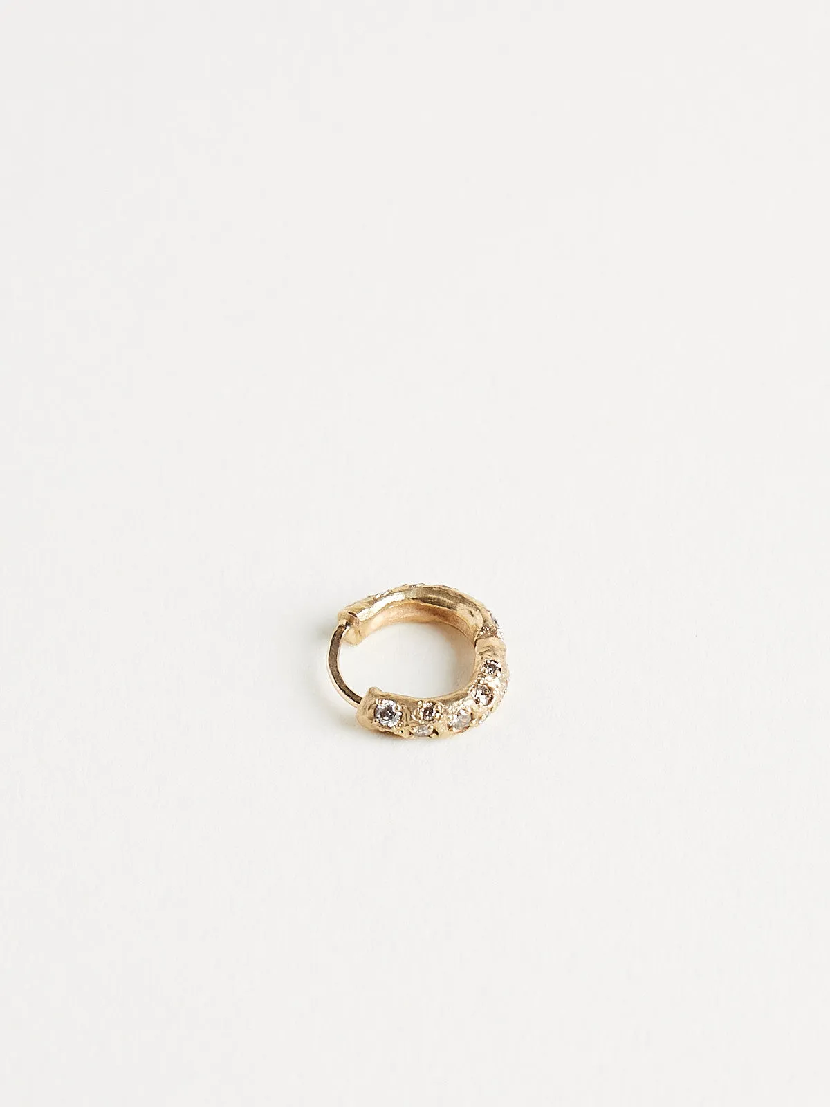 3062 Earrings in 14k Yellow Gold with 38 Brown Diamonds