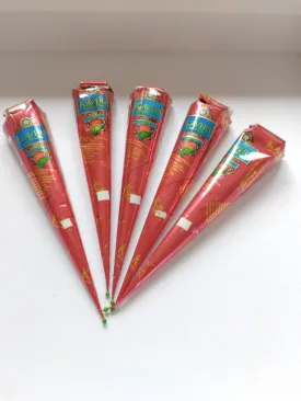6 Kaveri Natural Brown Henna Cones