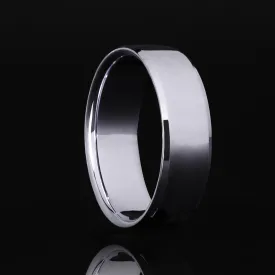 7mm Beveled Platinum Ring