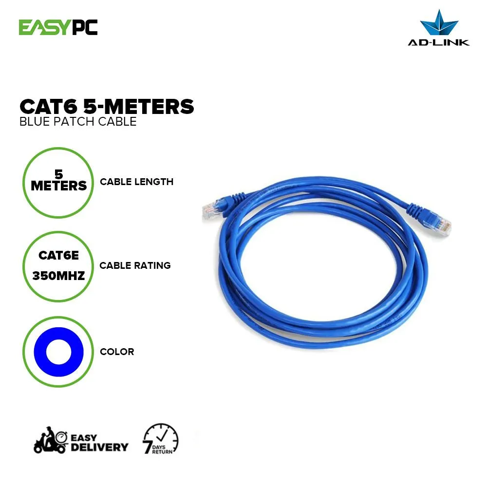 Ad-Link 10-Meters,1.5-Meters, 3-Meters and 5-Meters Cat6 Patch C