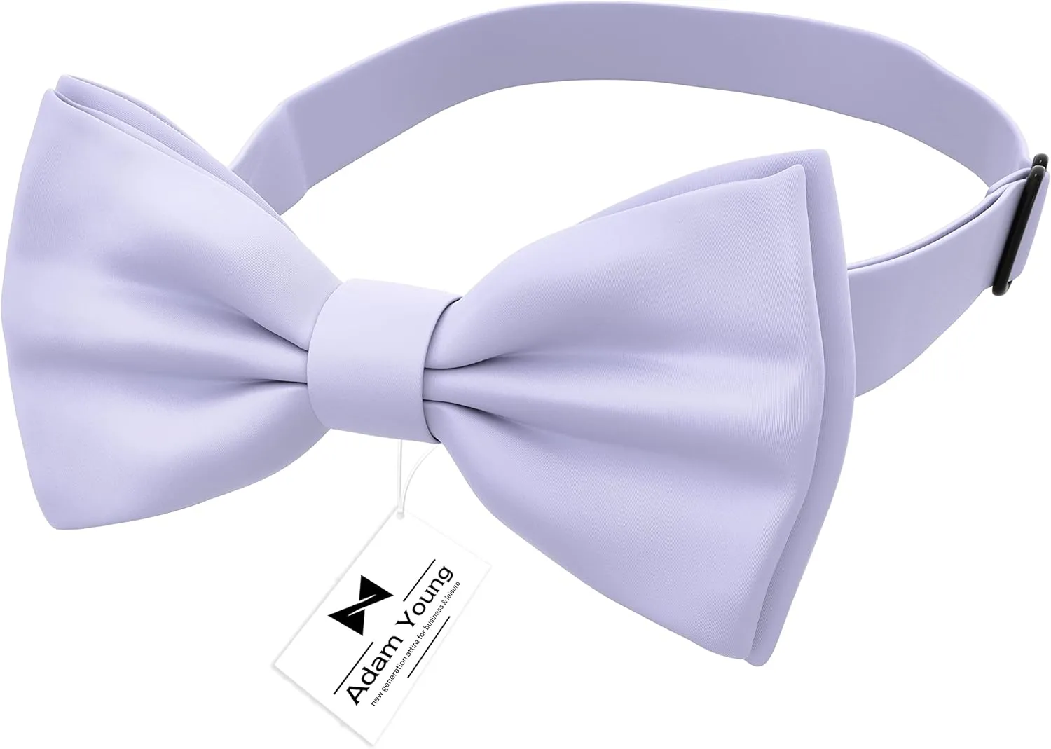 Adam Young Men's Bow Ties with Handkerchief & Cufflinks Pre-Tied Style Formal Satin Classic Bowtie for Tuxedo Faux Silk