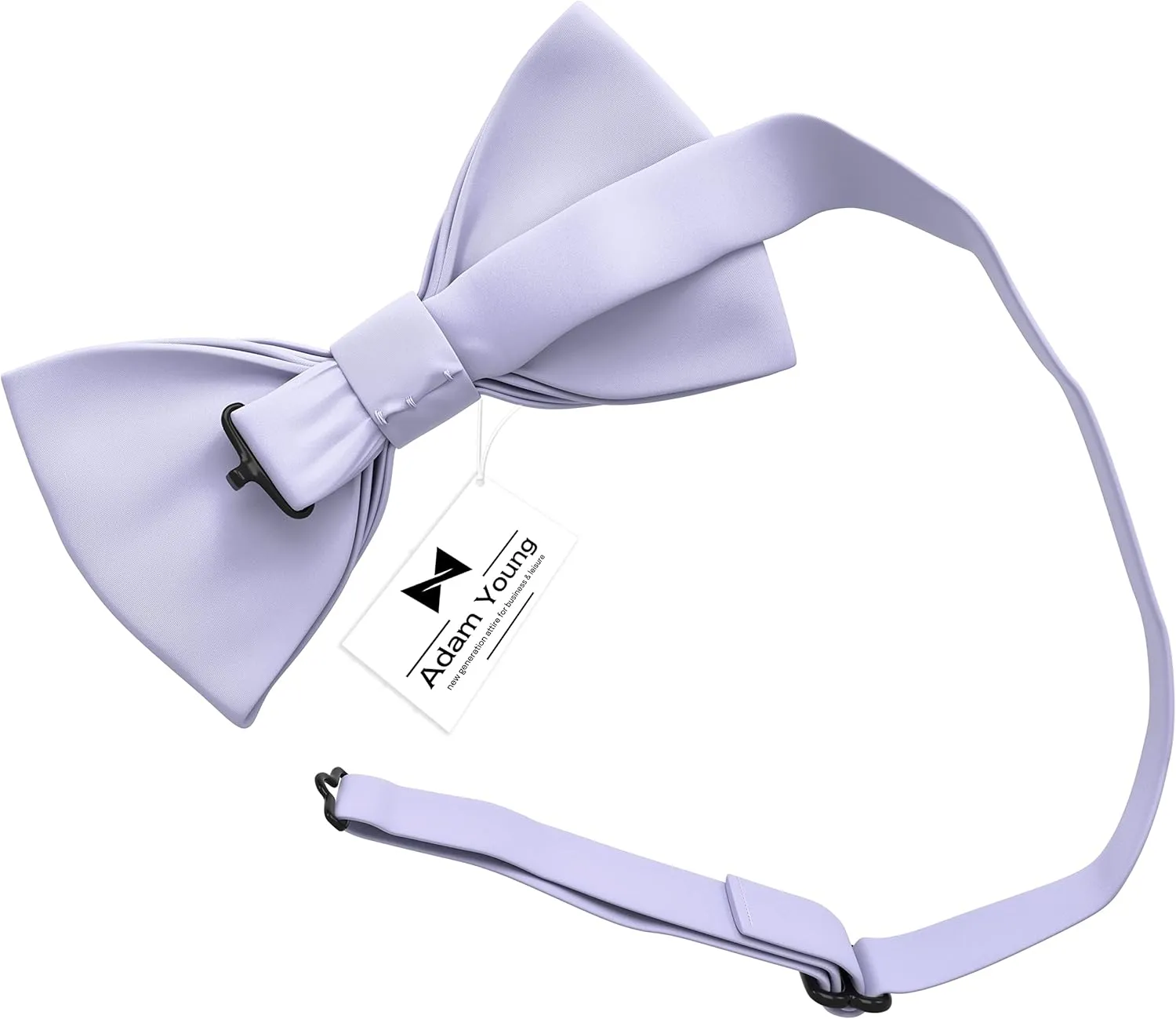 Adam Young Men's Bow Ties with Handkerchief & Cufflinks Pre-Tied Style Formal Satin Classic Bowtie for Tuxedo Faux Silk