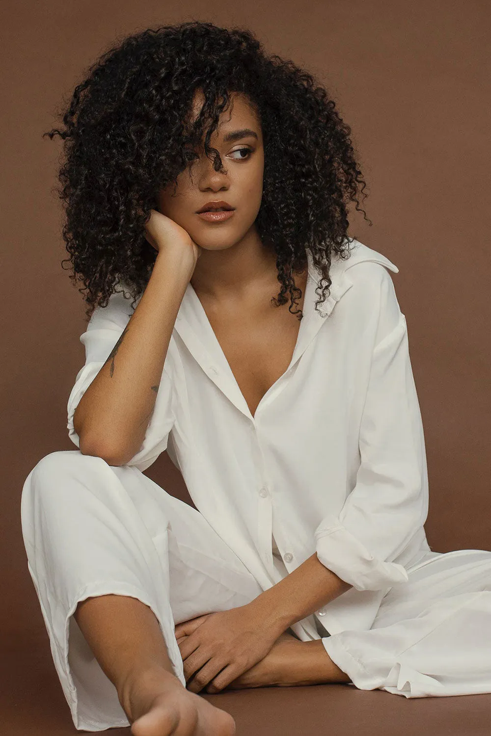 Aheart | Give Me Your Heart Button-Up Satin Shirt