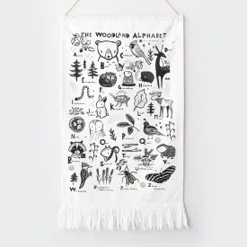 Alphabet Printed Tapestry - Woodland