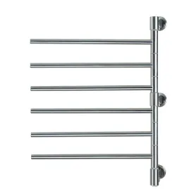 Amba Jack D006 Towel Warmer with 6 Rotating Bars, Brushed Finish