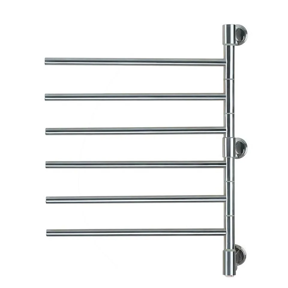 Amba Jack D006 Towel Warmer with 6 Rotating Bars, Brushed Finish