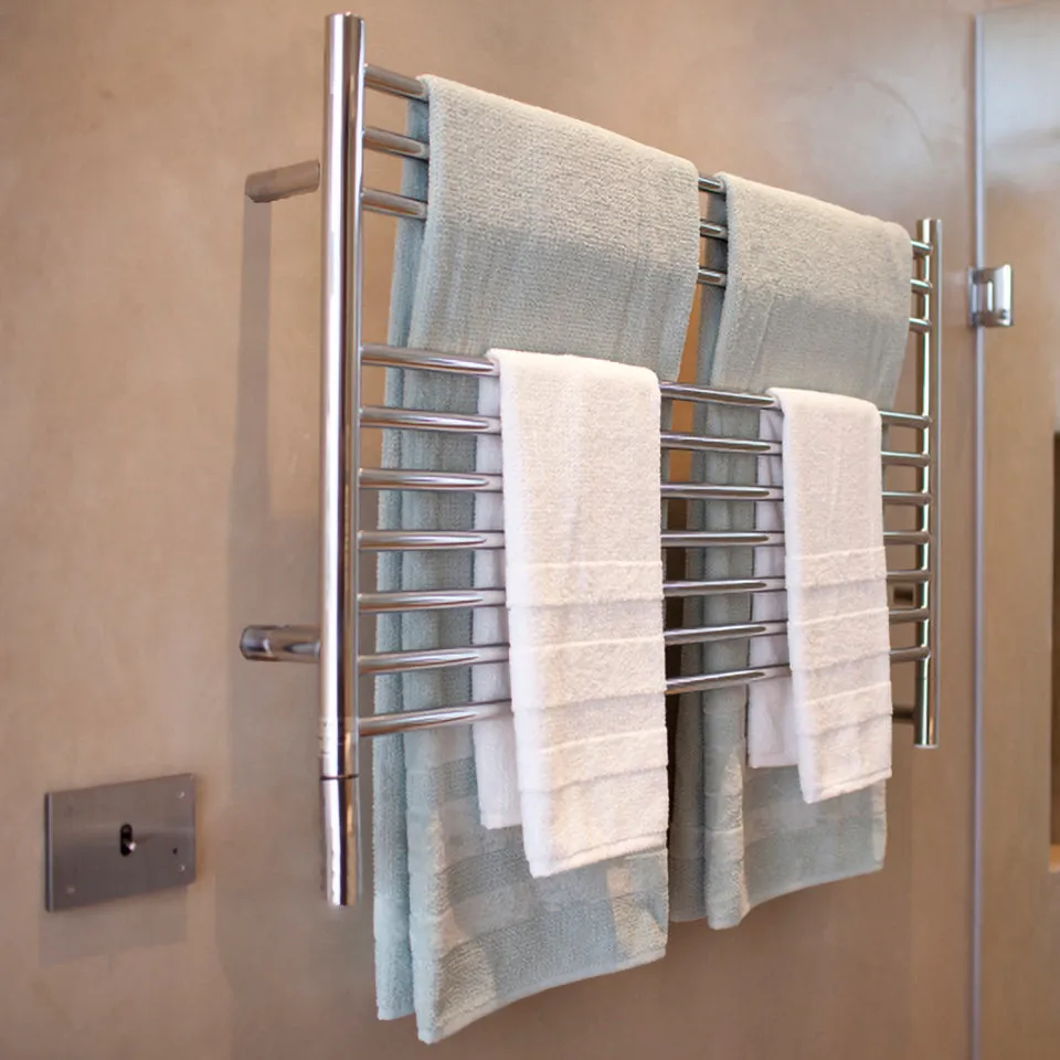 Amba KSP Jeeves Model K Straight 10 Bar Hardwired Towel Warmer in Polished