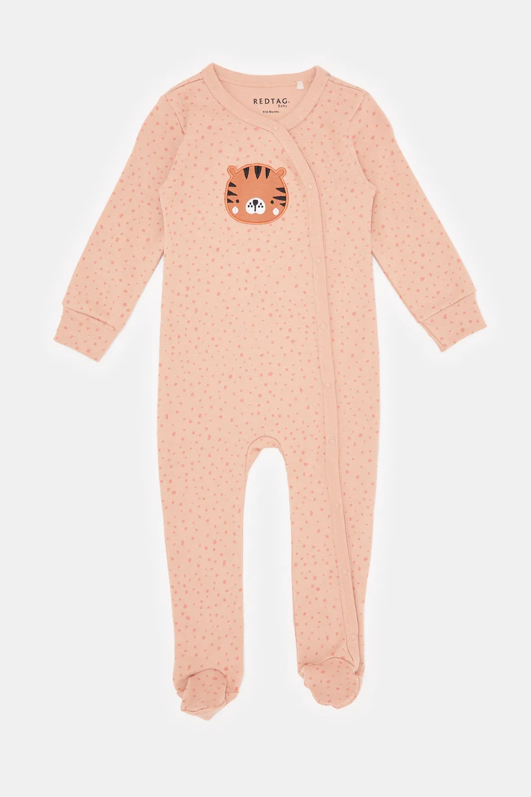 Baby Apricot Printed Sleepsuit