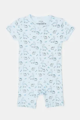 Baby Blue Printed Romper