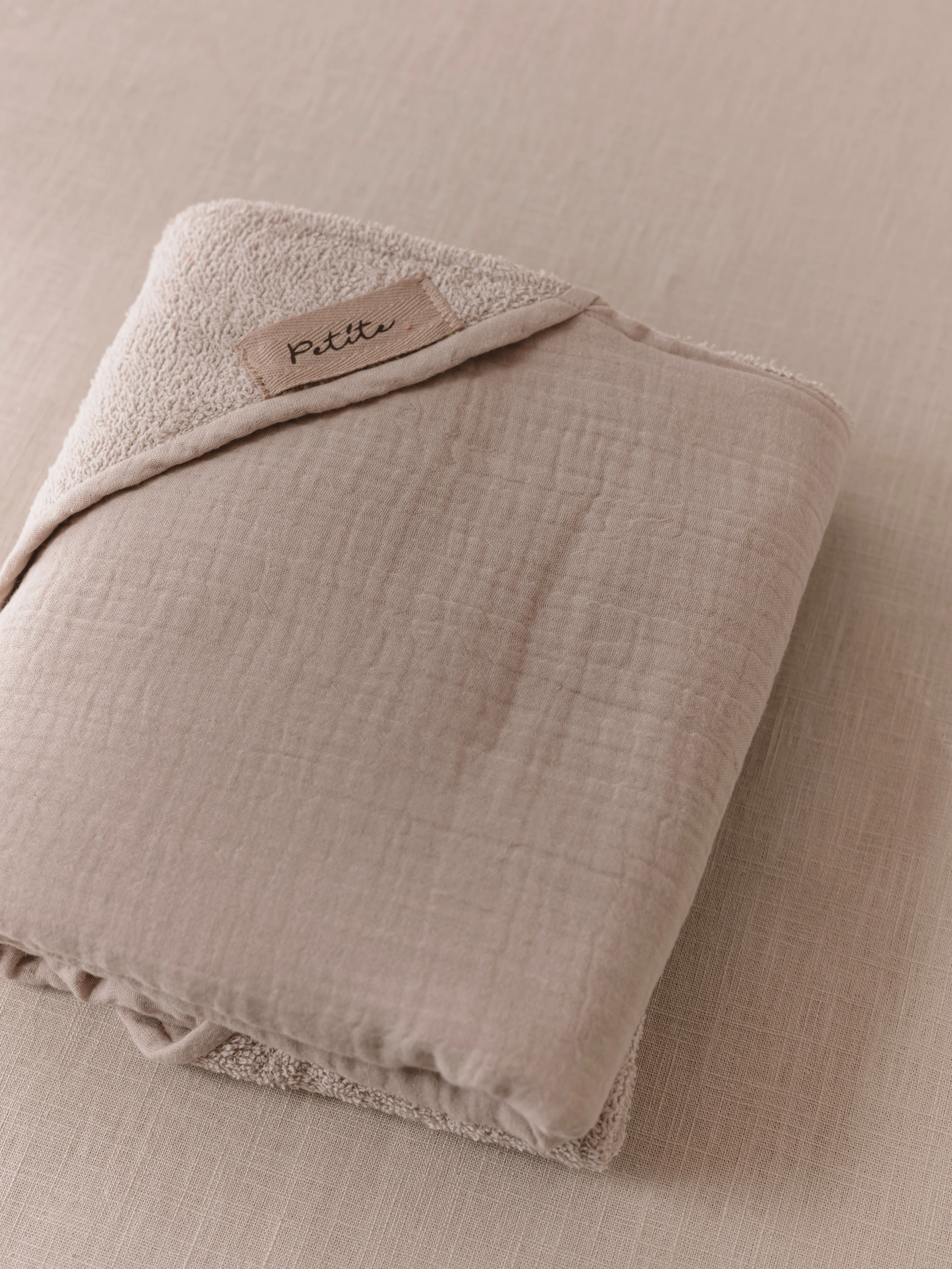 Baby Hooded towel  /  light beige