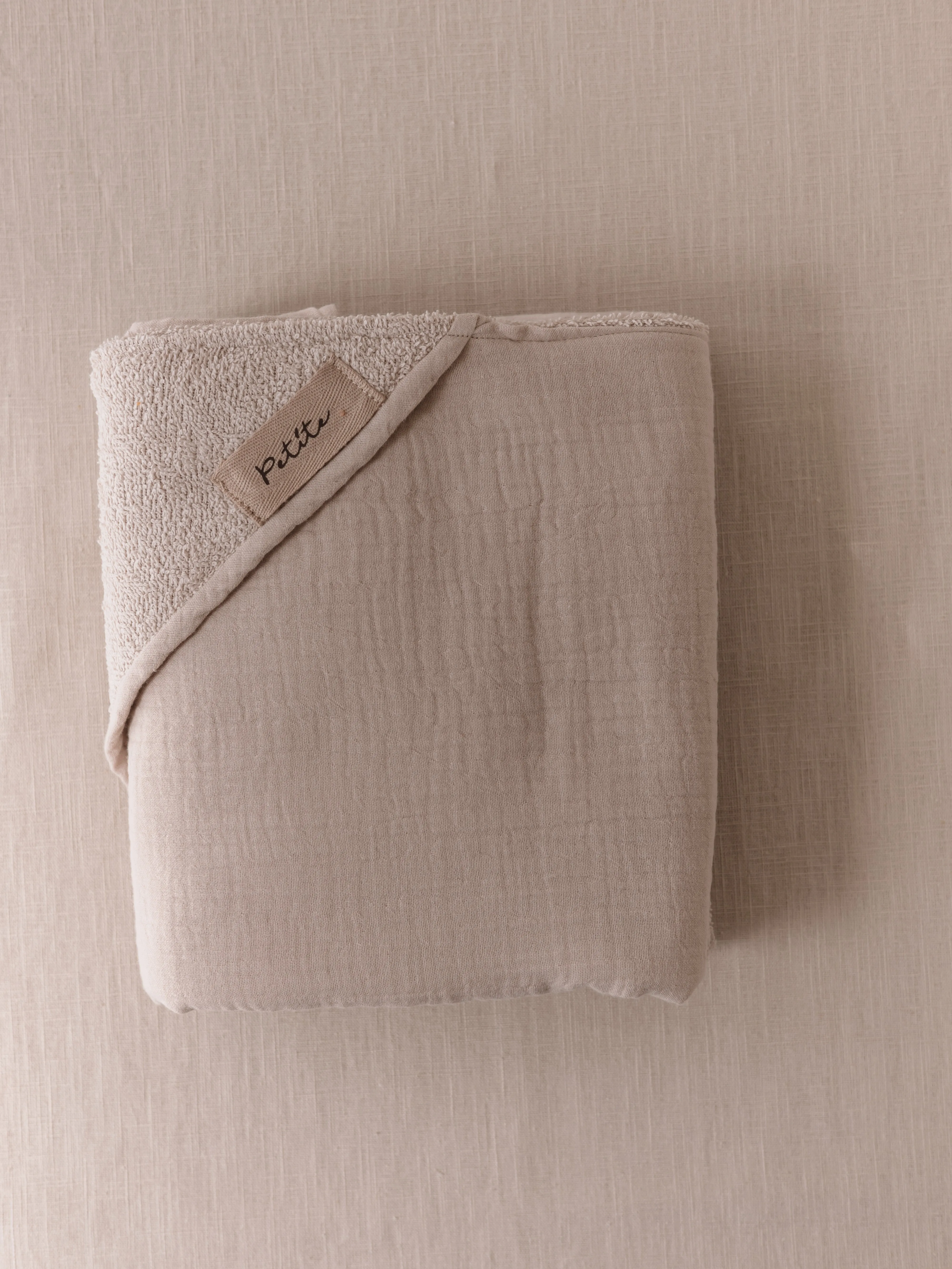 Baby Hooded towel  /  light beige