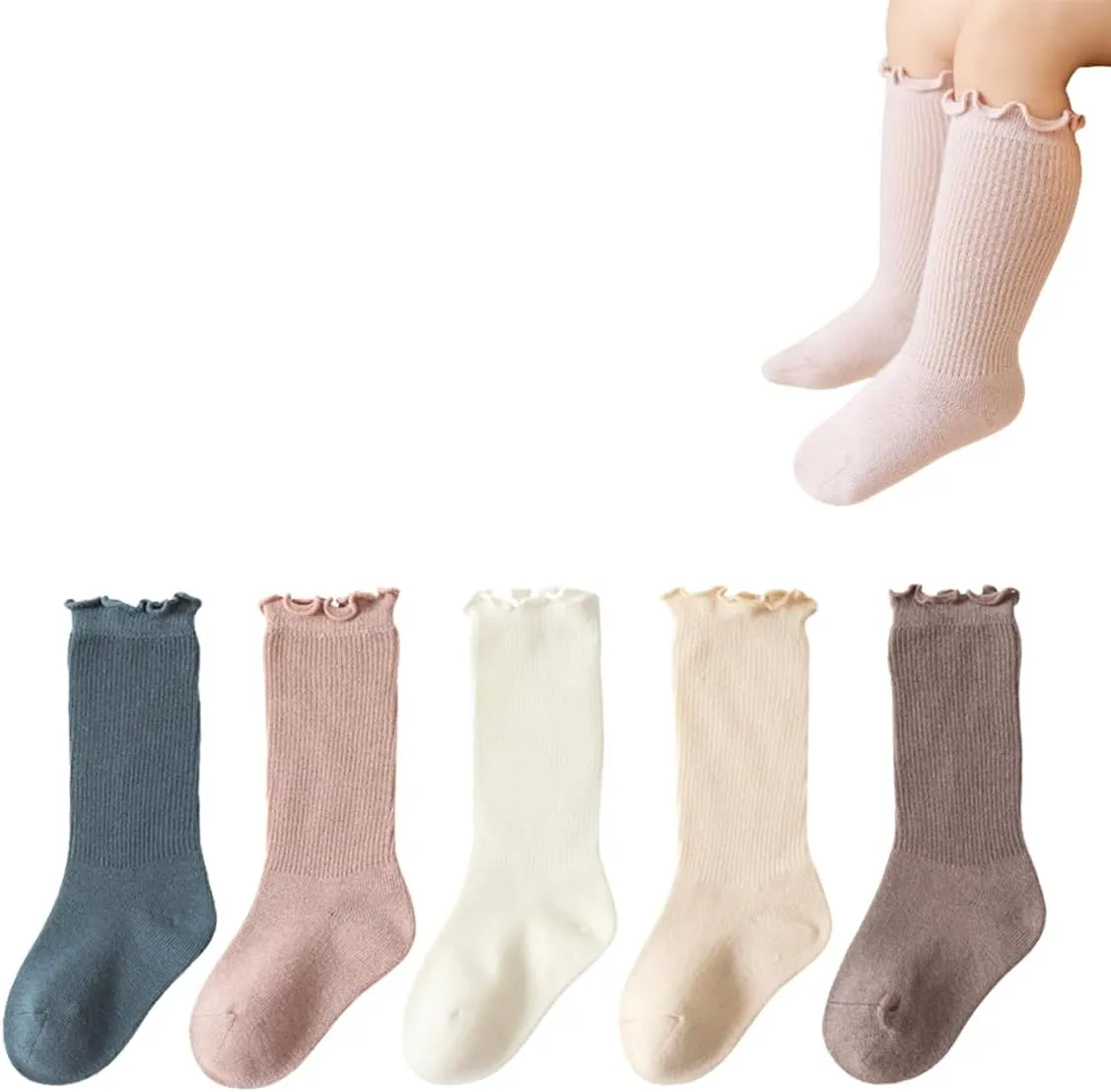 Baby Toddler Girls Ruffle Socks Girl's Frilly Dress Baby Summer Mesh Solid Crew Socks