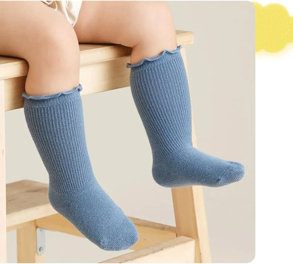 Baby Toddler Girls Ruffle Socks Girl's Frilly Dress Baby Summer Mesh Solid Crew Socks