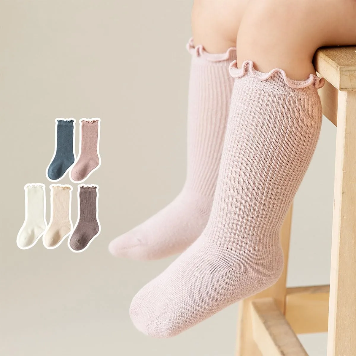 Baby Toddler Girls Ruffle Socks Girl's Frilly Dress Baby Summer Mesh Solid Crew Socks