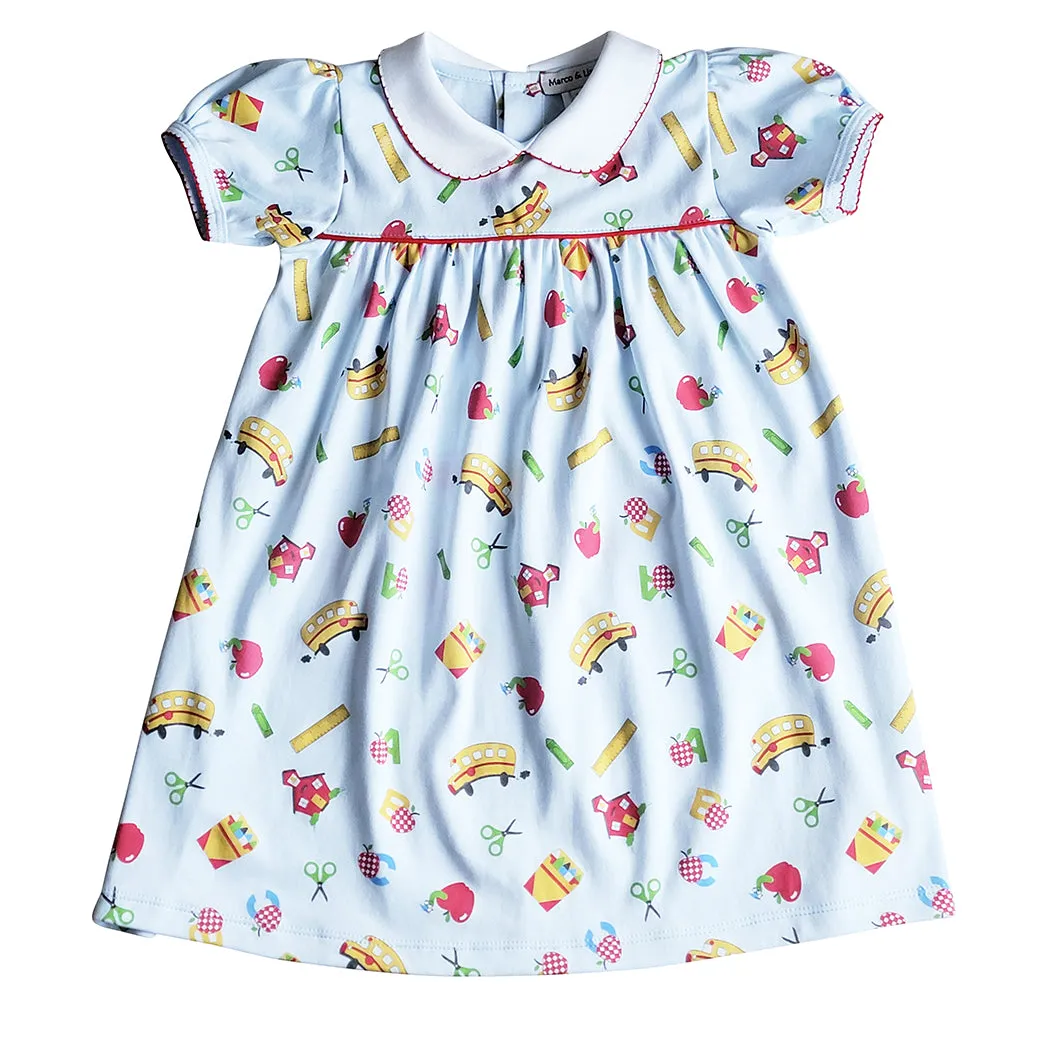 Back To school Float Girl dress Pima Cotton