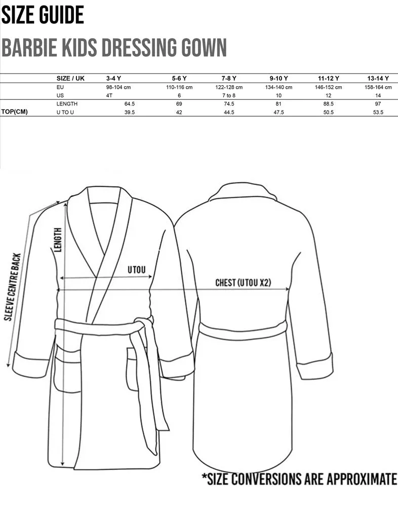 Barbie Dressing Gown Robe For Girls