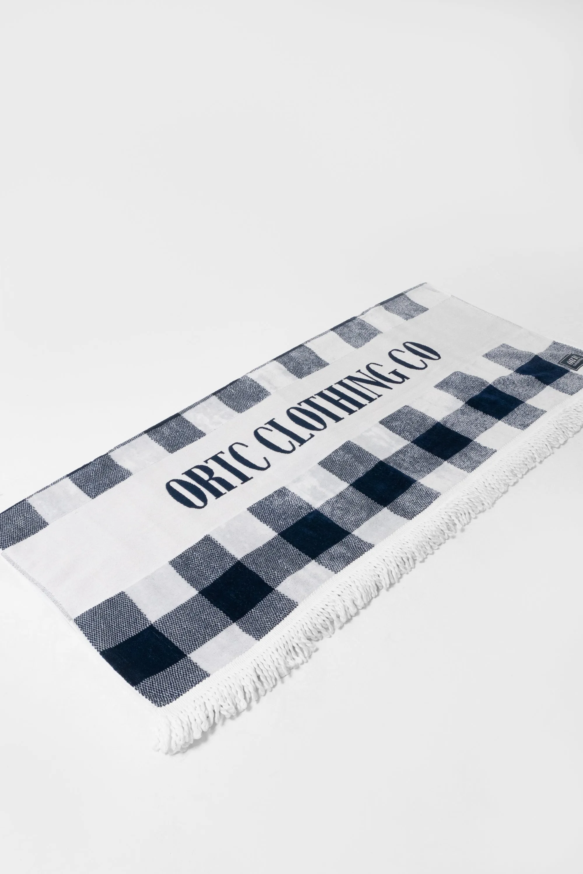 Beach Towel Navy Gingham
