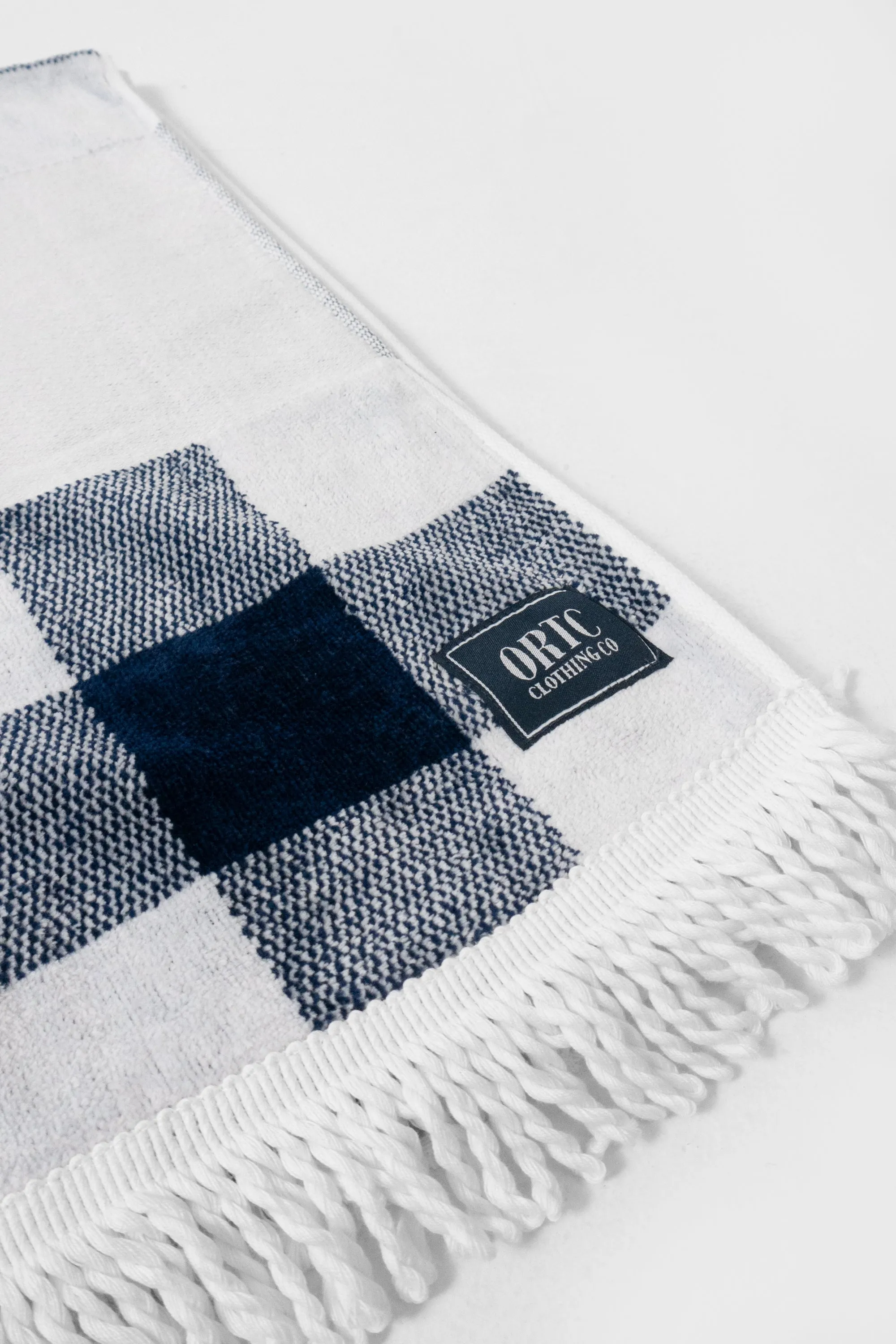 Beach Towel Navy Gingham