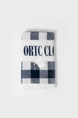 Beach Towel Navy Gingham
