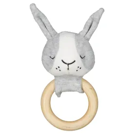 Bitring/skallra kanin Vit/Grå, One size