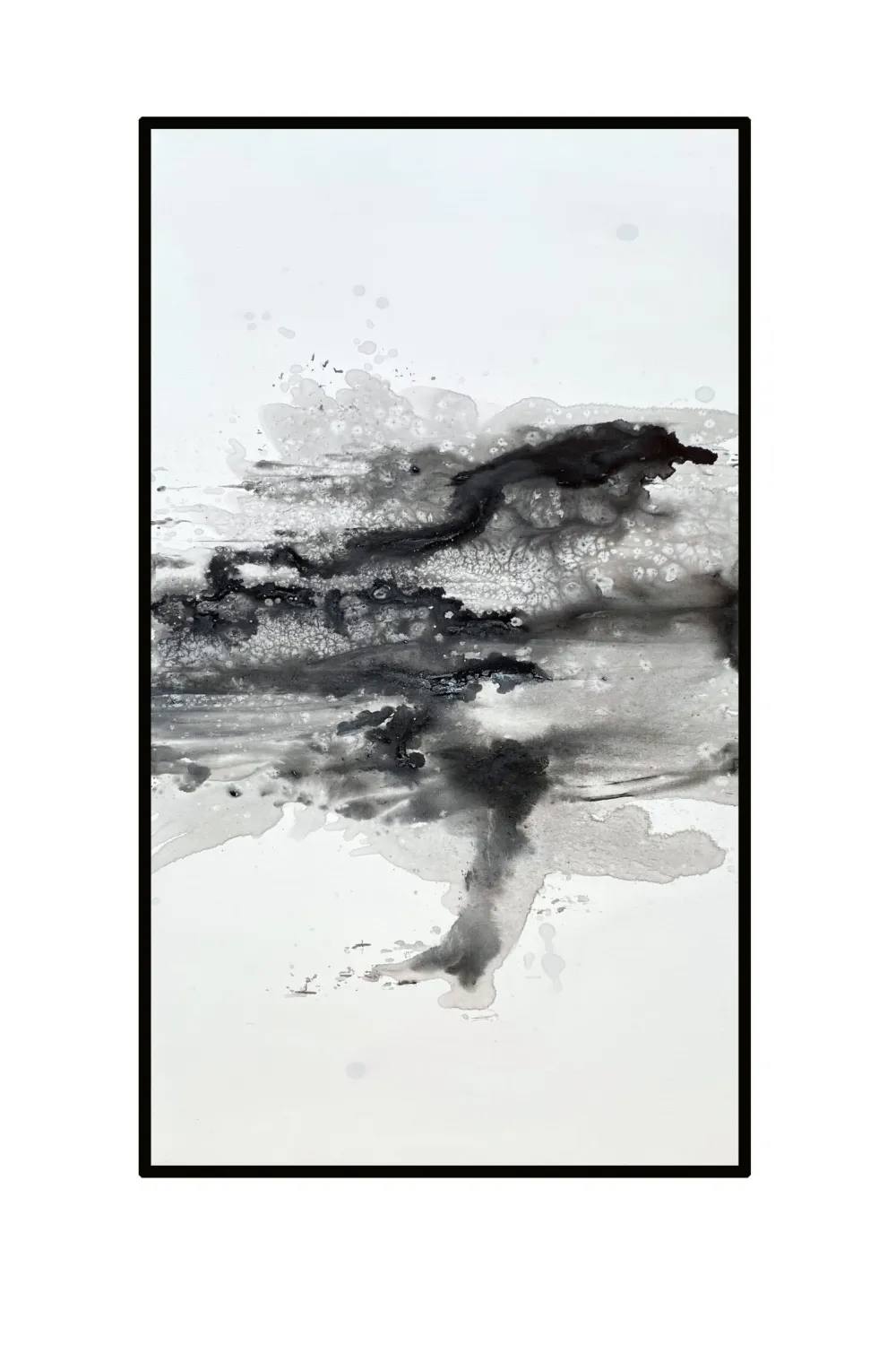 Black Abstract Oil Painting | Liang & Eimil Flow IV