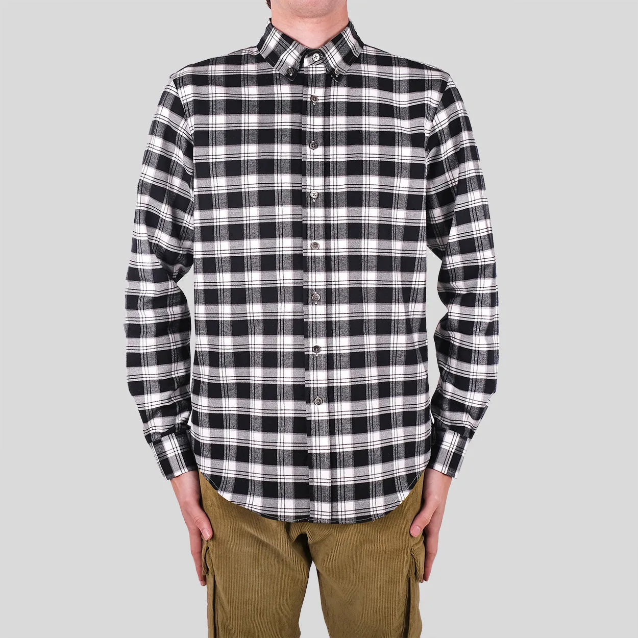 Black Plaid Flannel Shirt