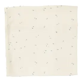 blanket printed - clover ivory