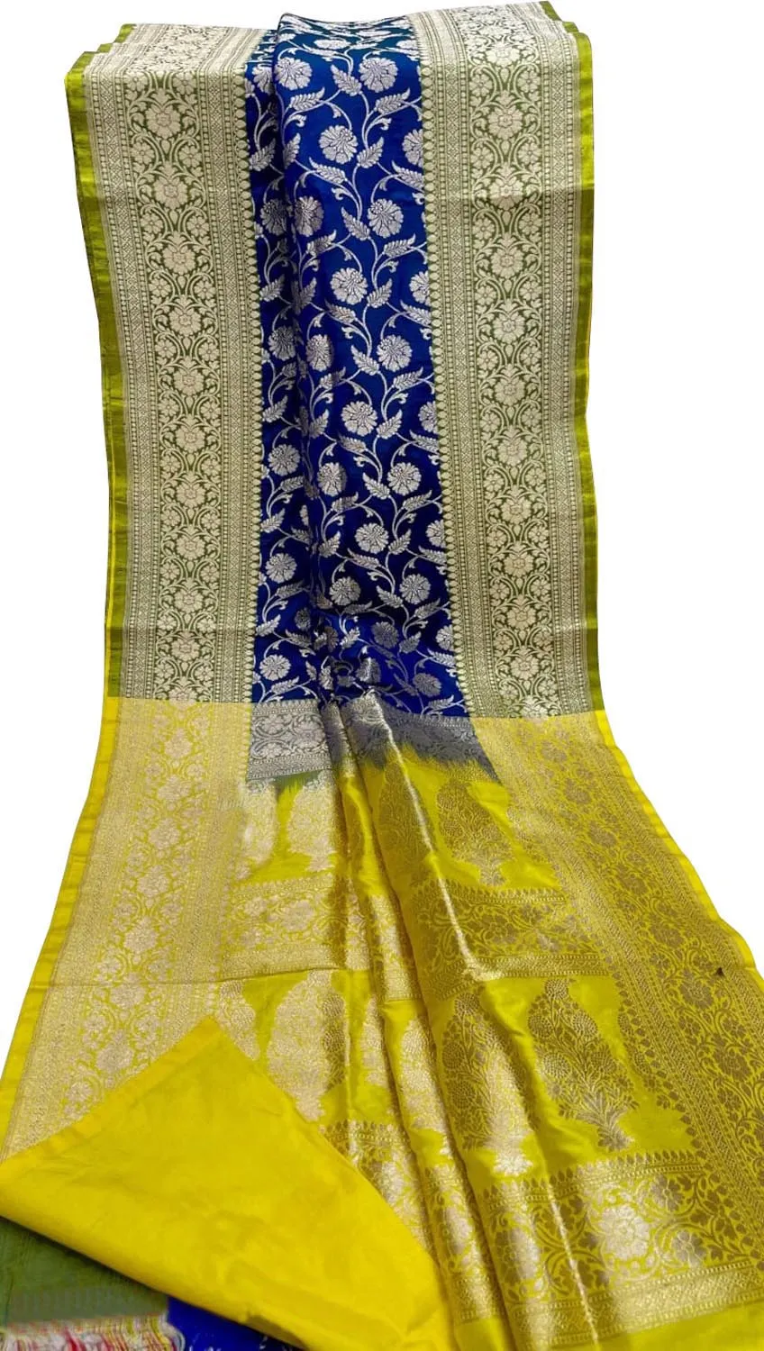 Blue Banarasi Handloom Pure Katan Silk Saree