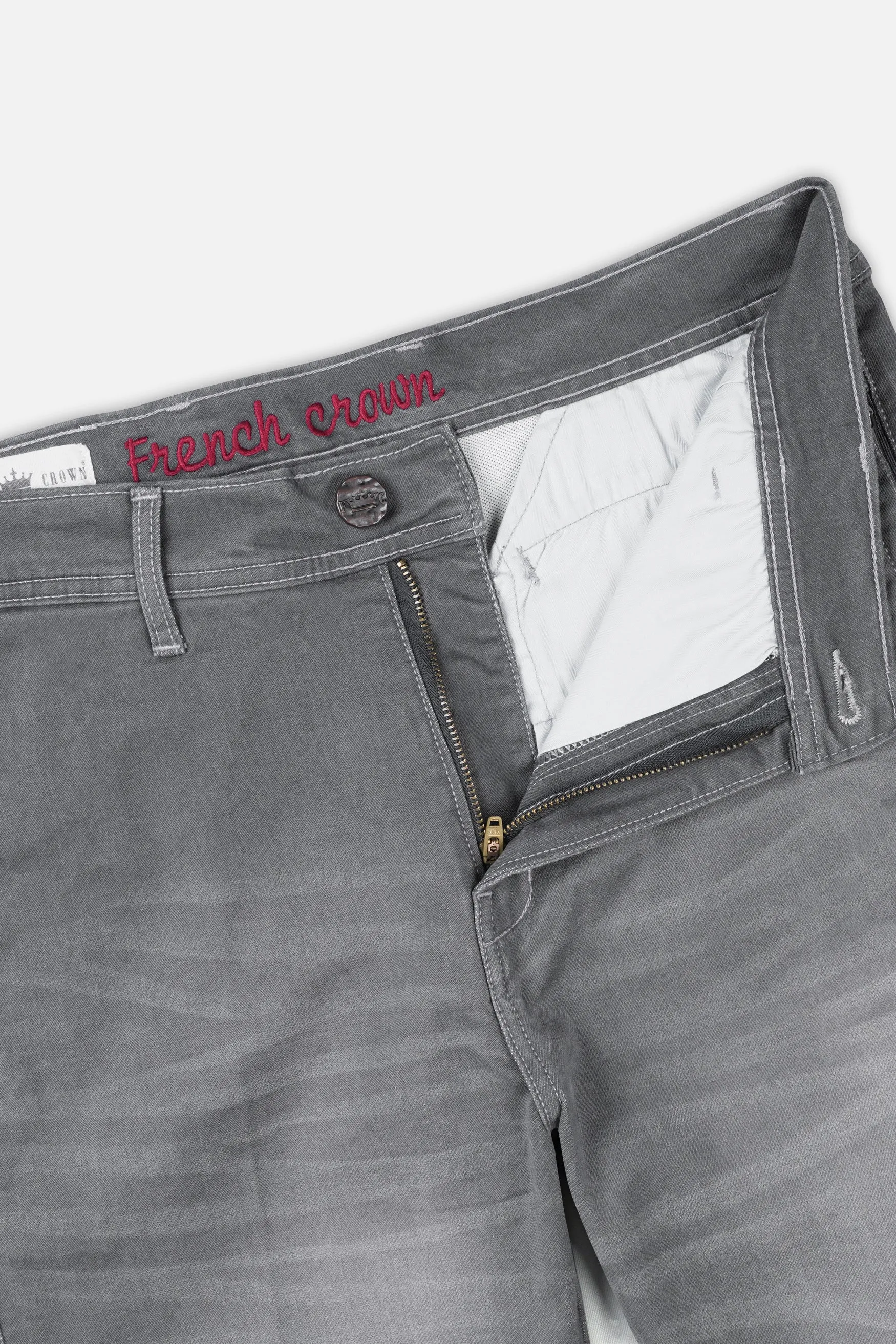 Boulder Gray Whiskering Wash Stretchable Denim