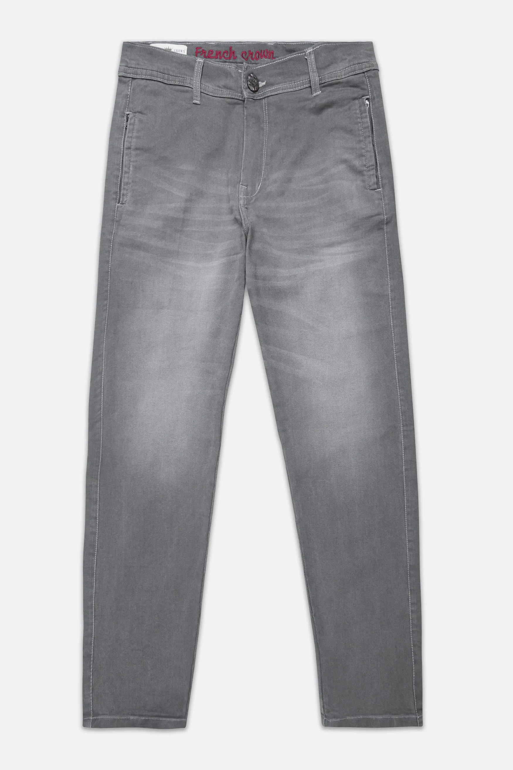 Boulder Gray Whiskering Wash Stretchable Denim