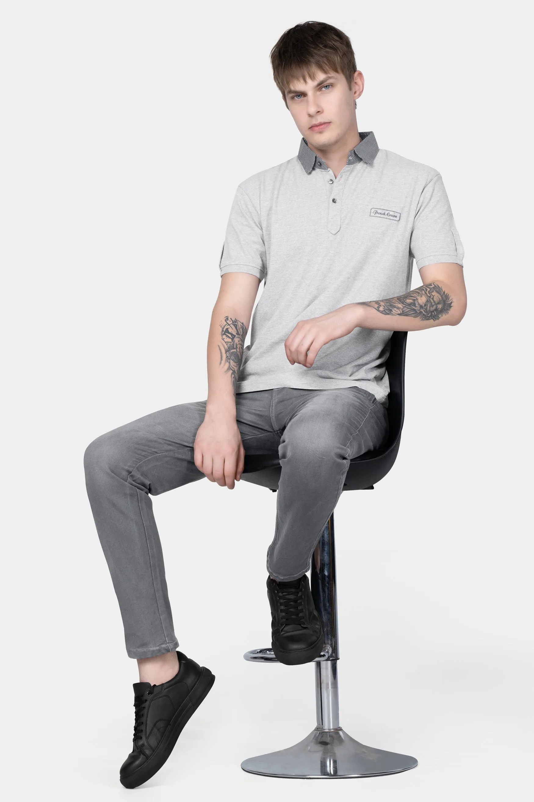 Boulder Gray Whiskering Wash Stretchable Denim