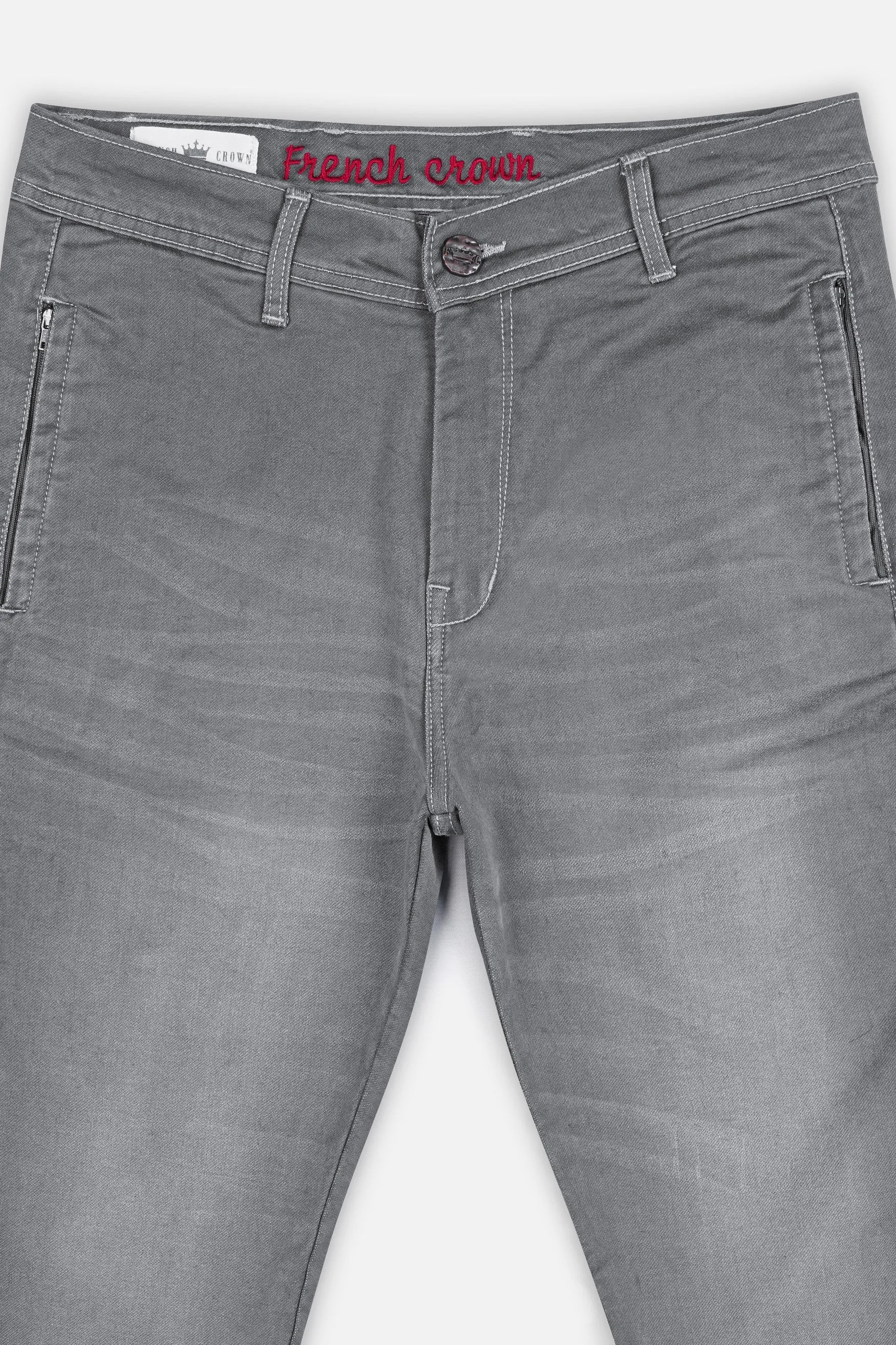 Boulder Gray Whiskering Wash Stretchable Denim