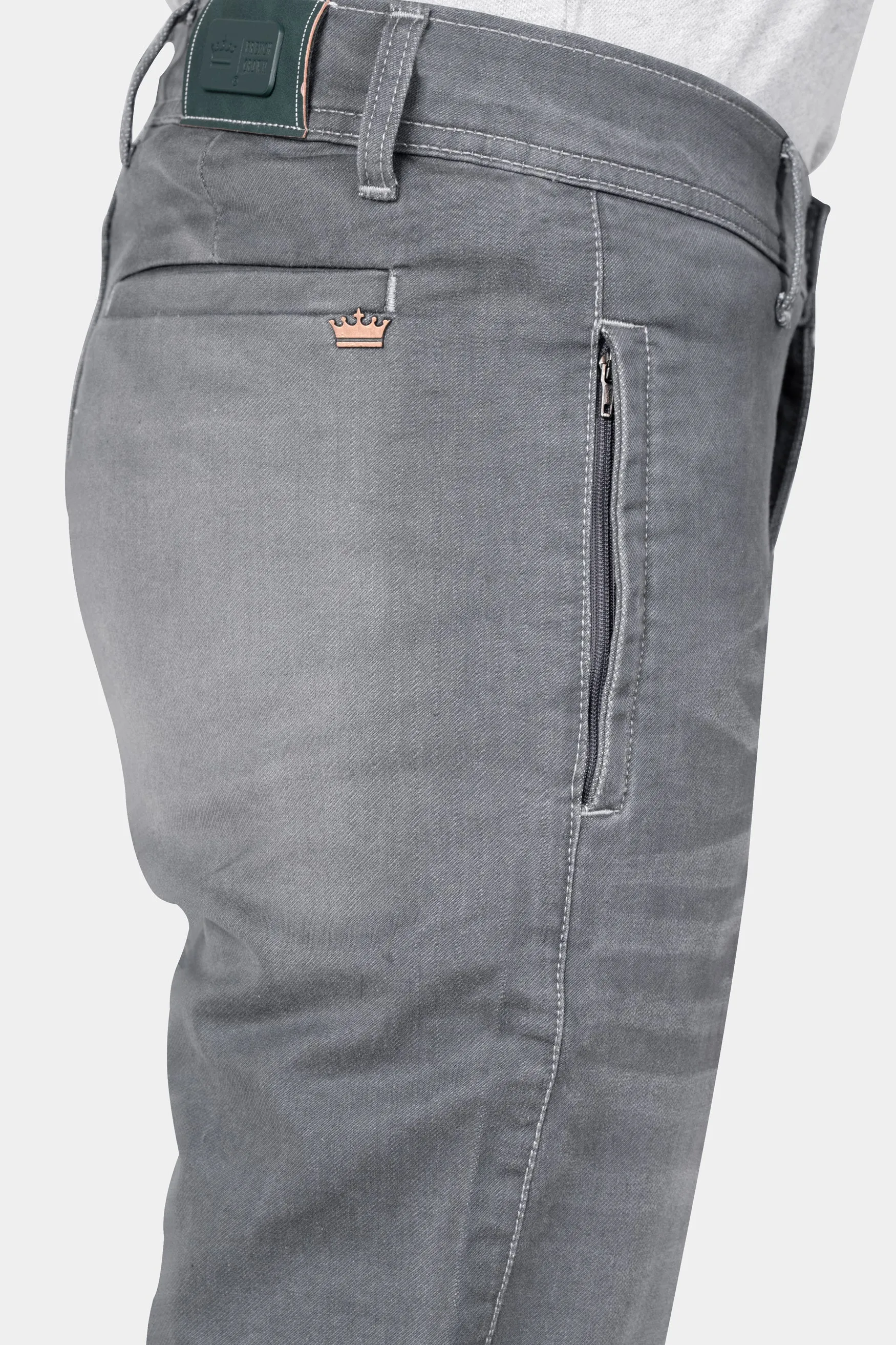 Boulder Gray Whiskering Wash Stretchable Denim