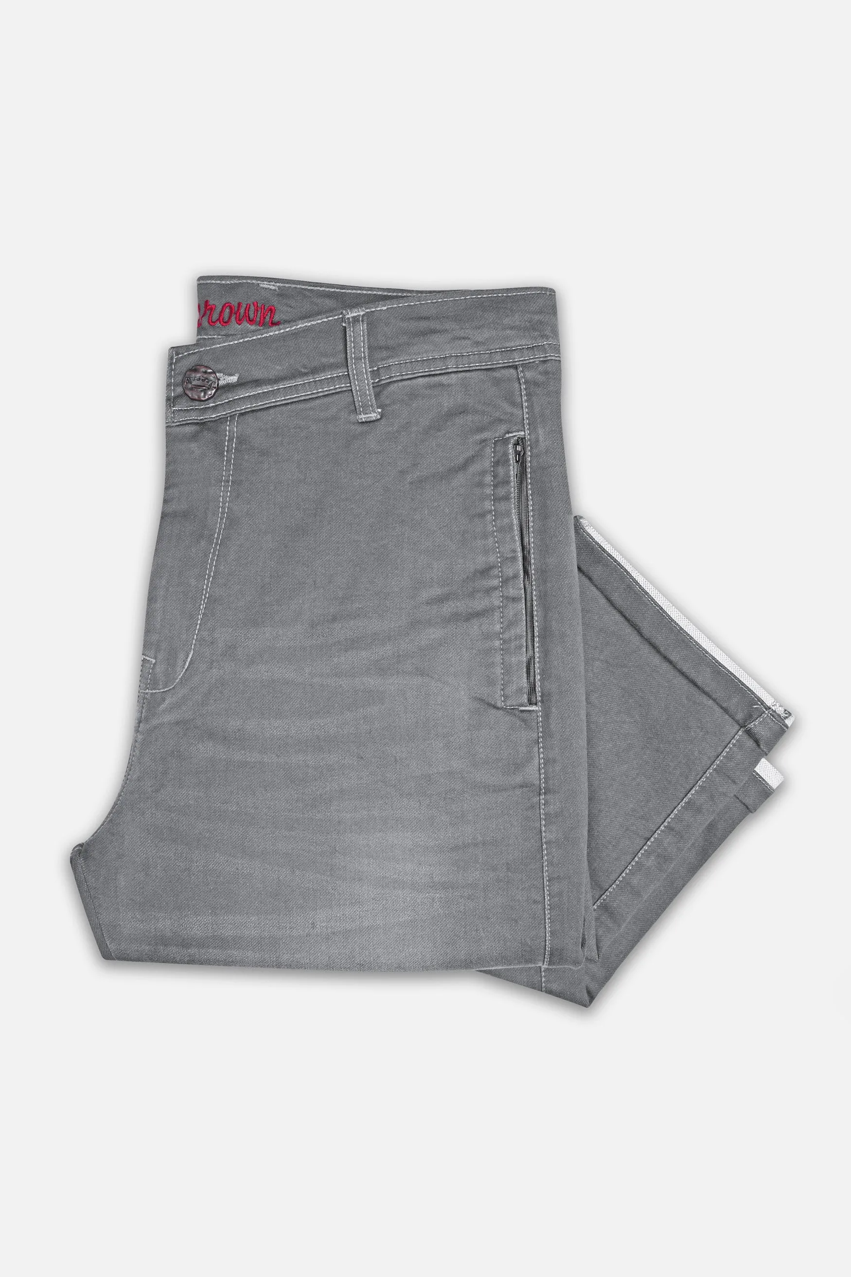 Boulder Gray Whiskering Wash Stretchable Denim