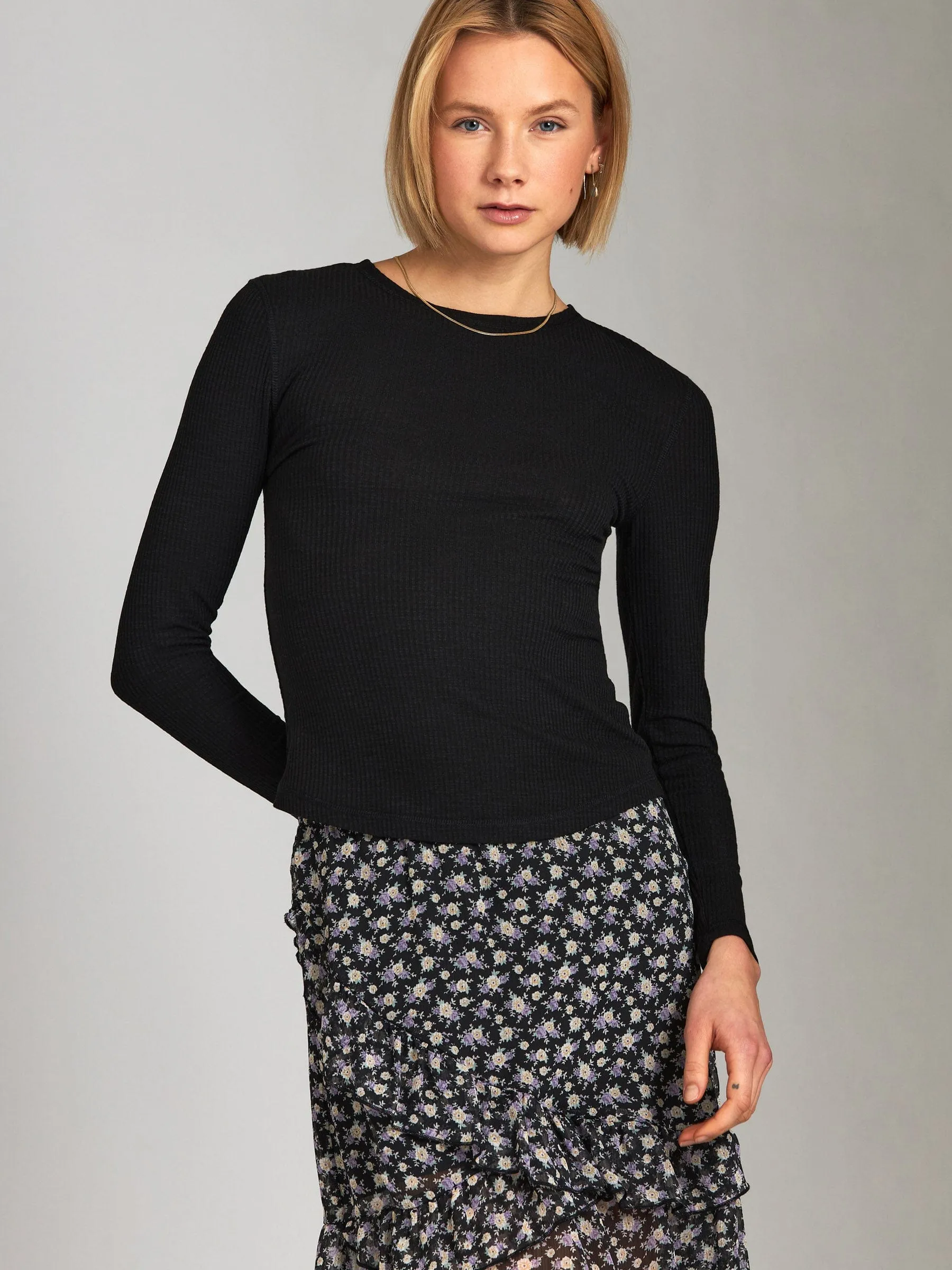 Bryony Crewneck Long Sleeve Top