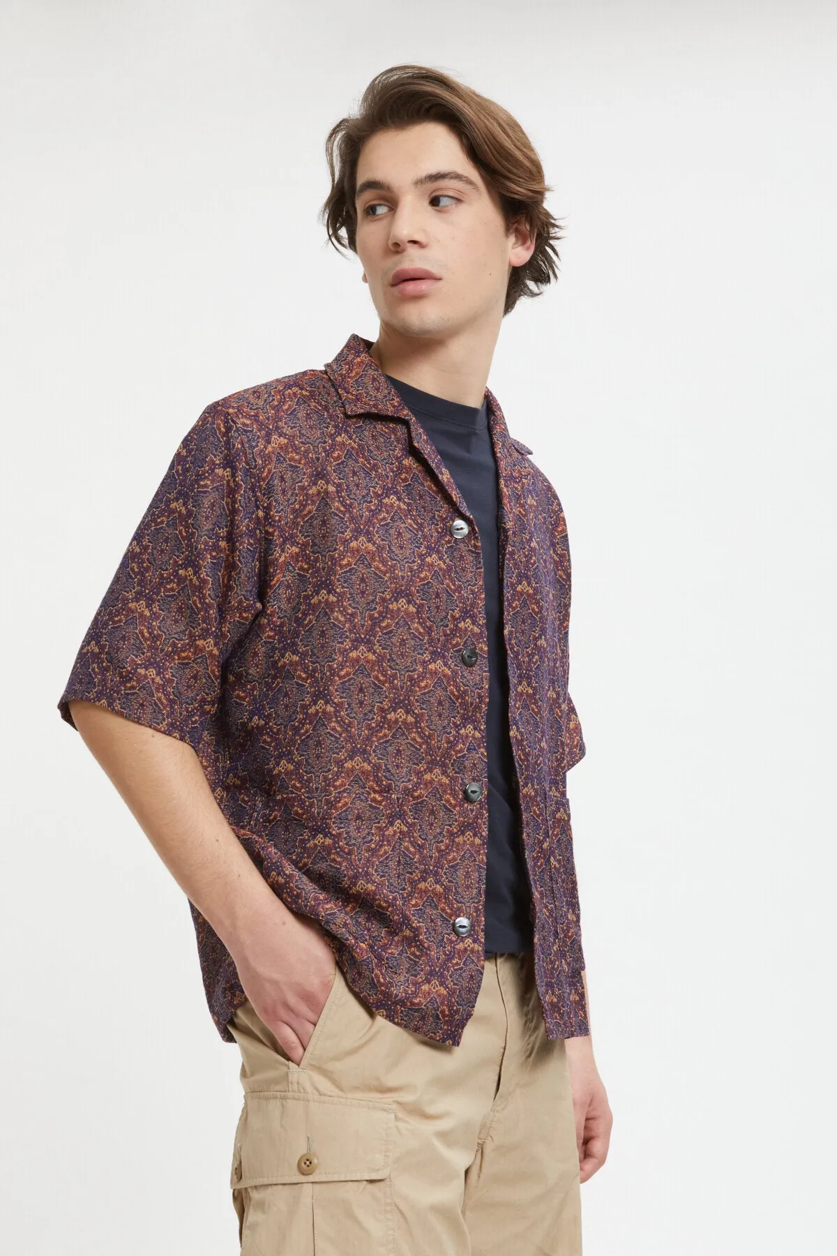 Cabana Shirt Poly India Jacquard