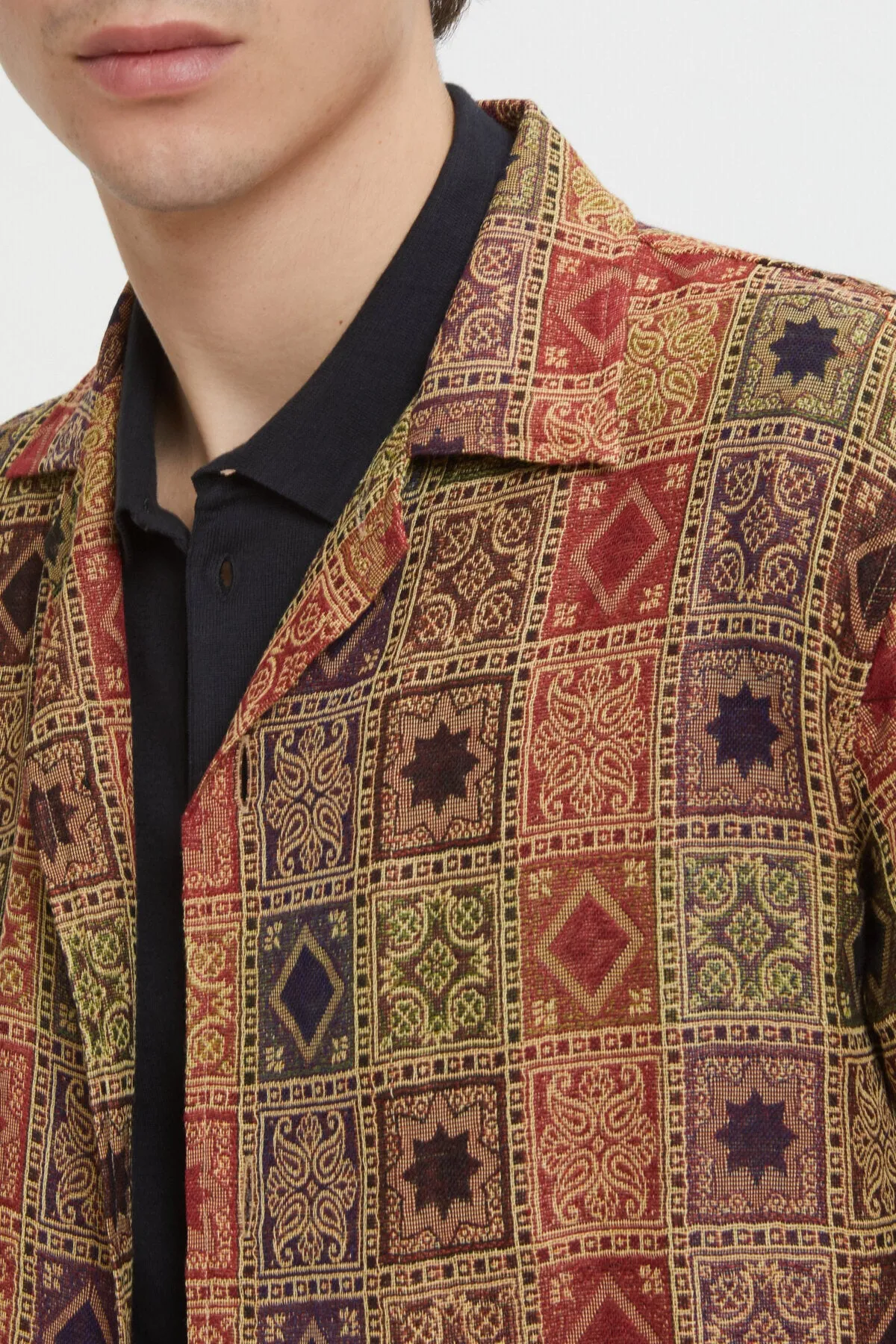 Cabana Shirt Poly India Jacquard