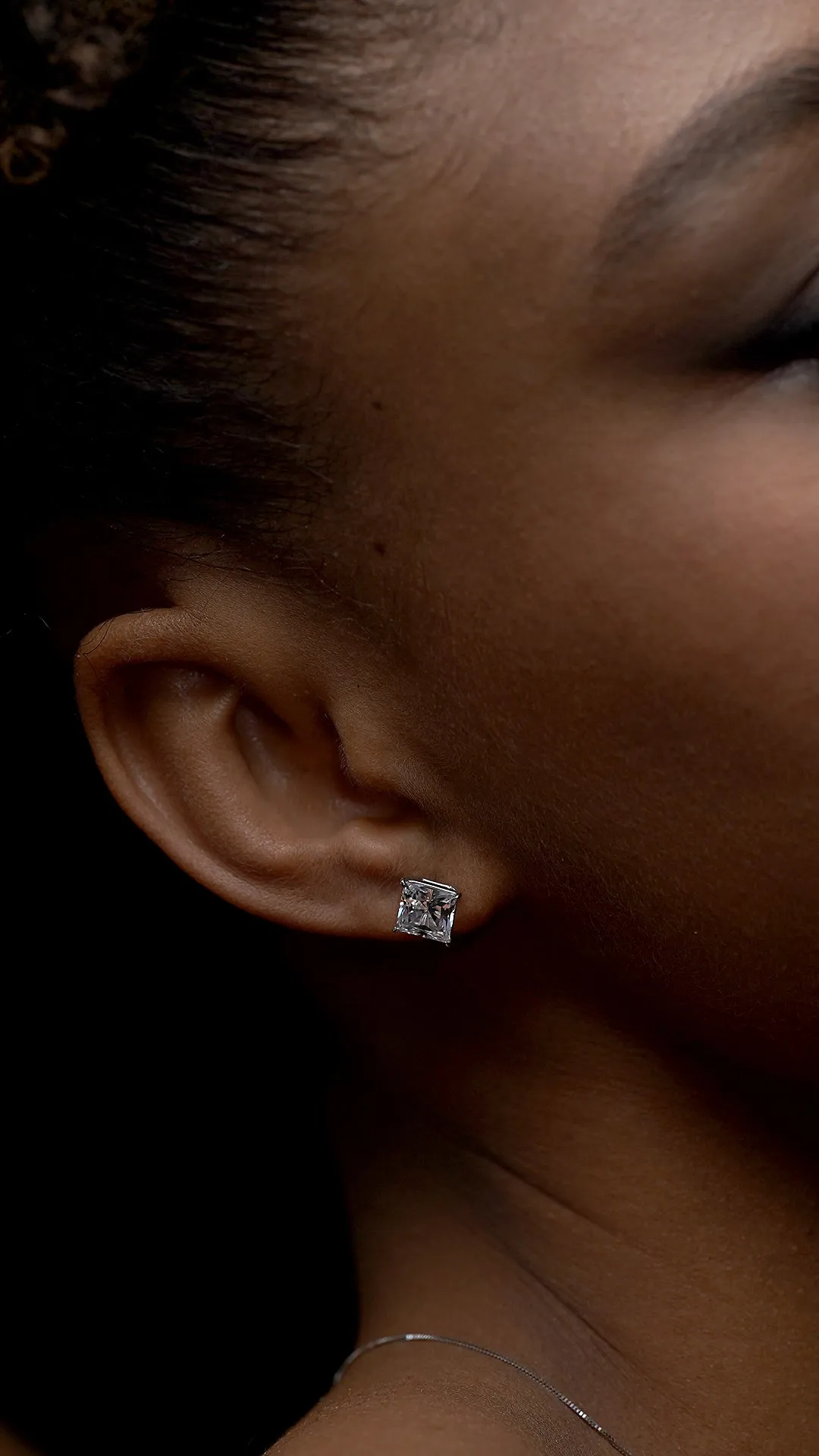 Chester Princess Studs White Gold
