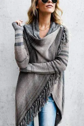 Chicindress Striped Shawl Sweater 2 Styles