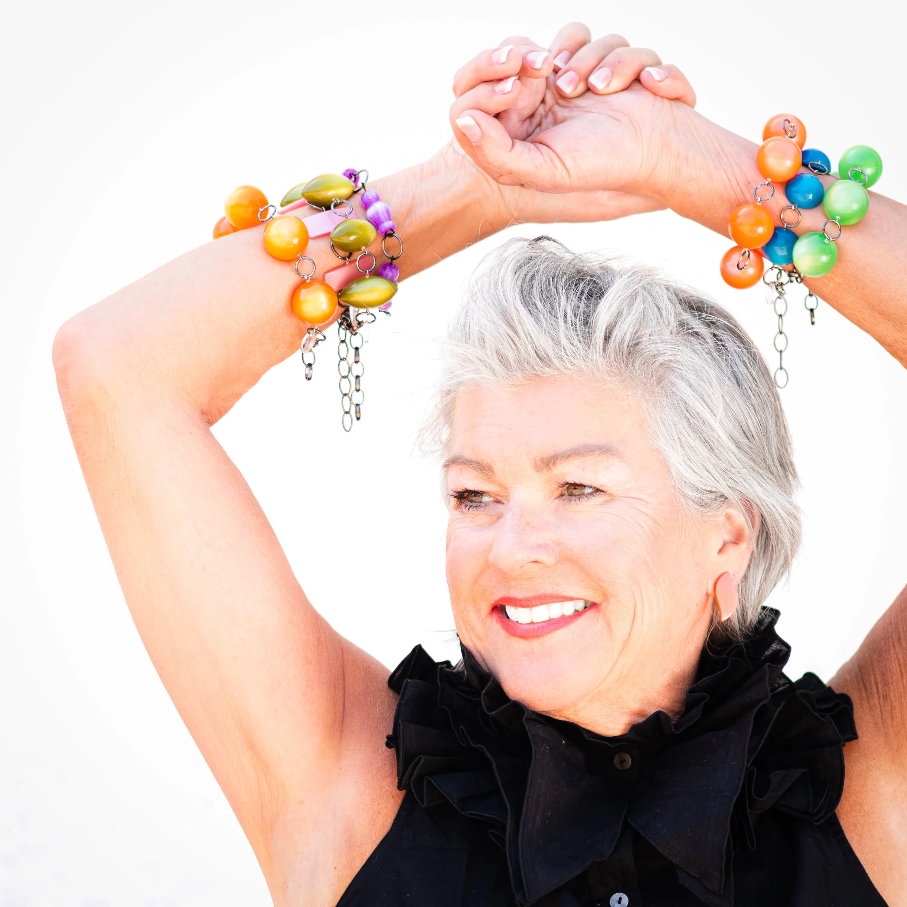 Chocolate Moonglow & Gold Stations Bracelet