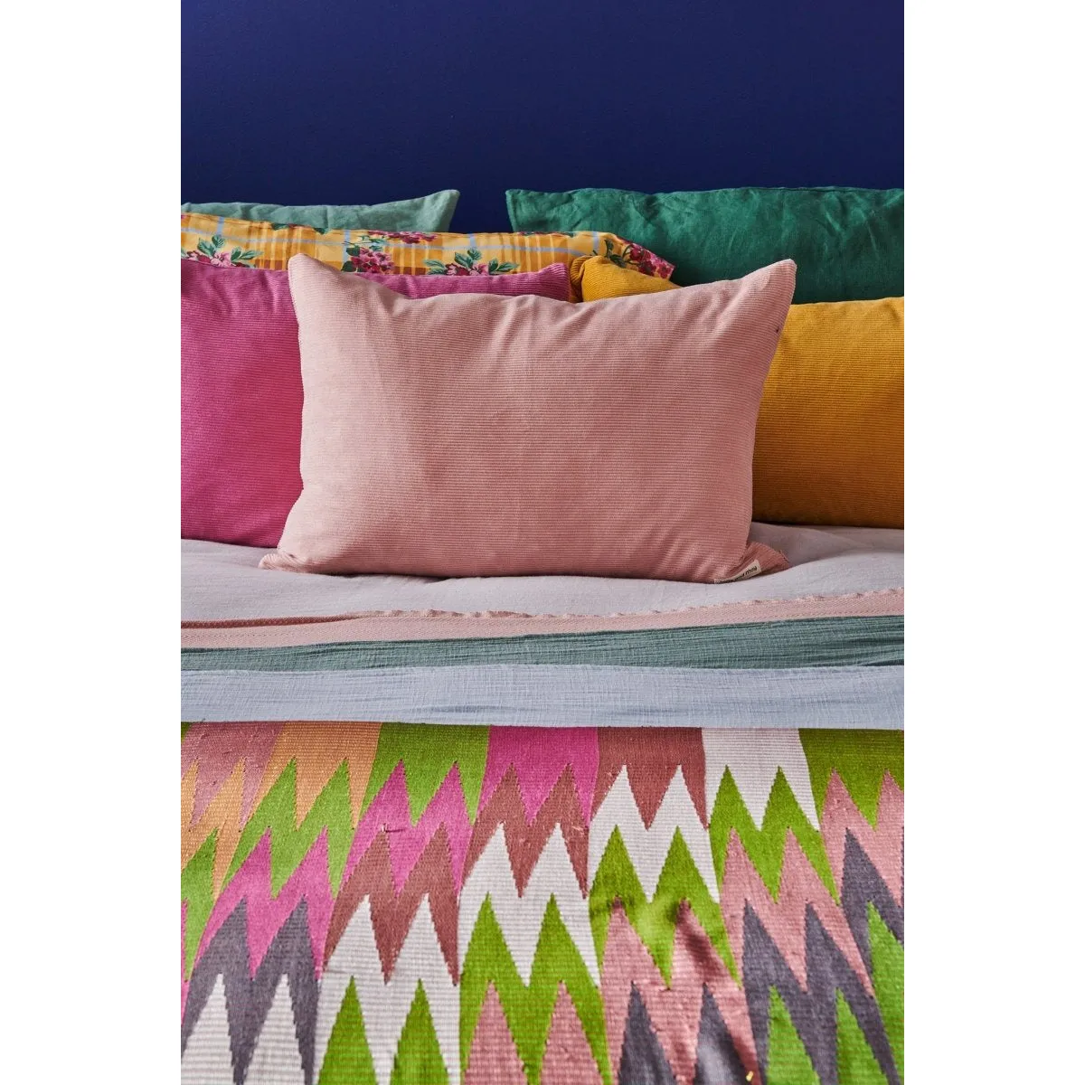 Colourful Cushion - Pink Cord