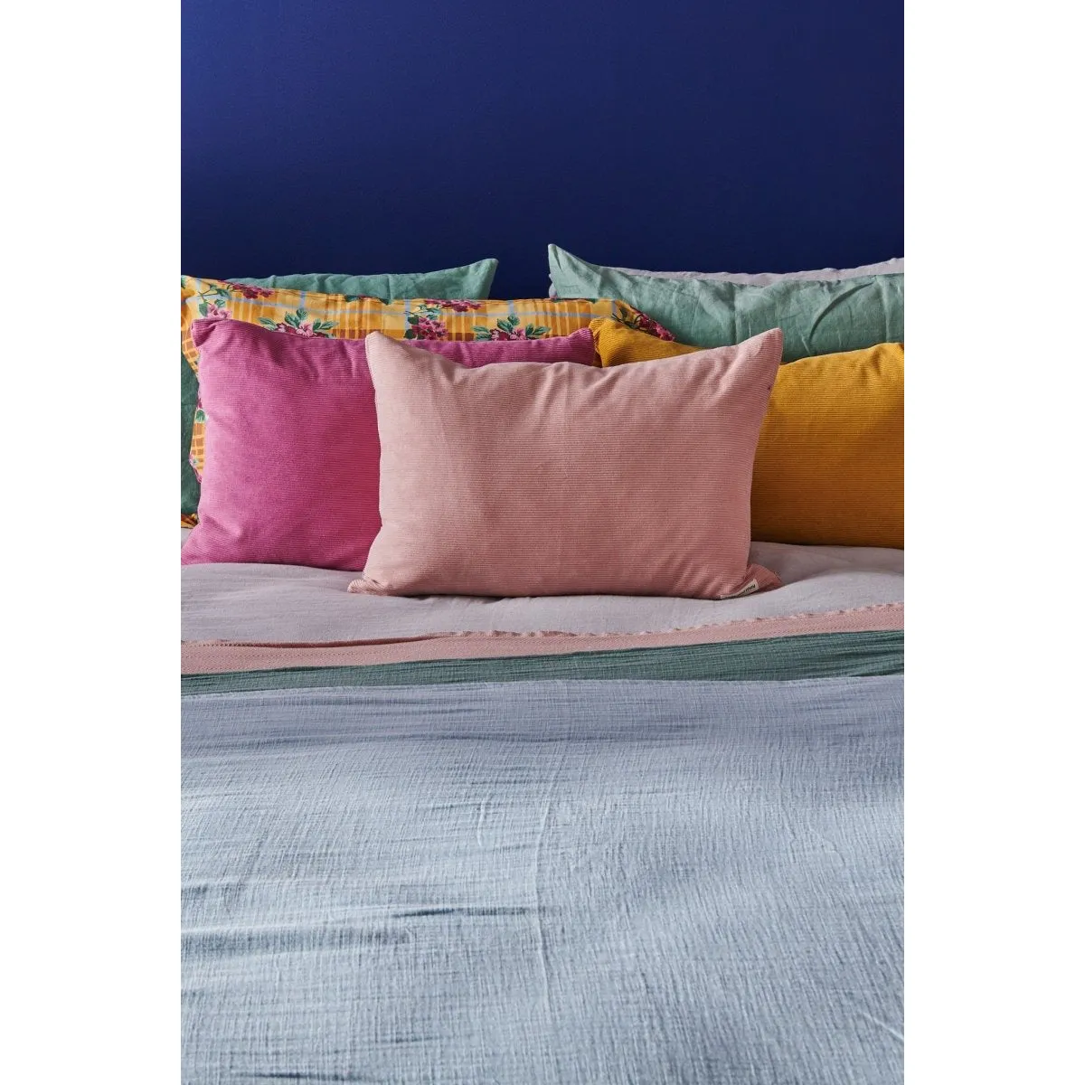 Colourful Cushion - Pink Cord