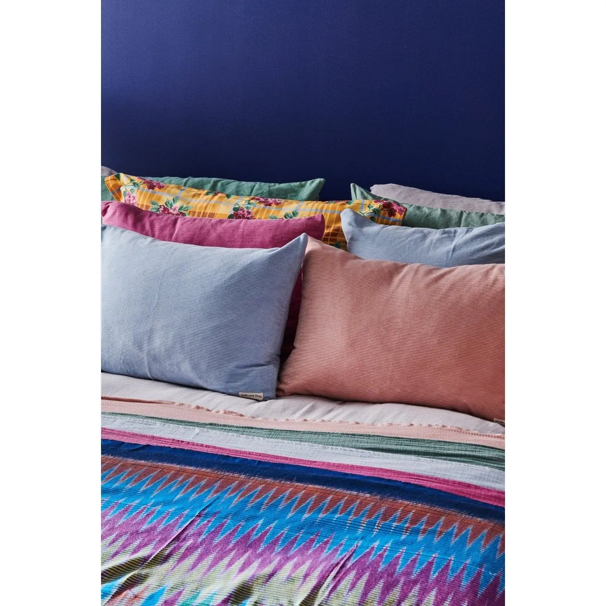 Colourful Cushion - Pink Cord