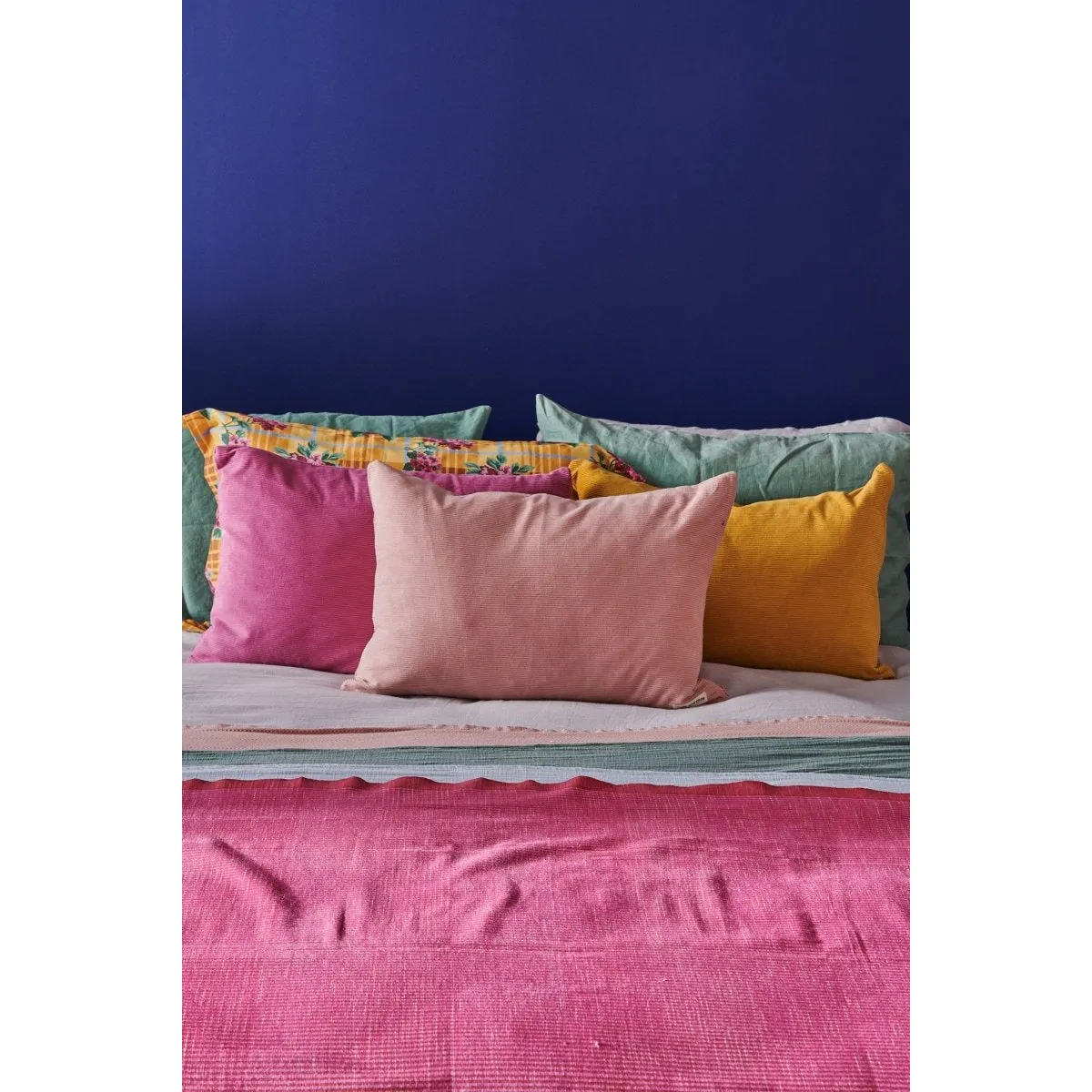 Colourful Cushion - Pink Cord