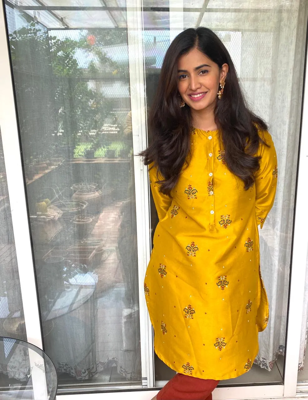 Dhuri Mustard Printed Kurta