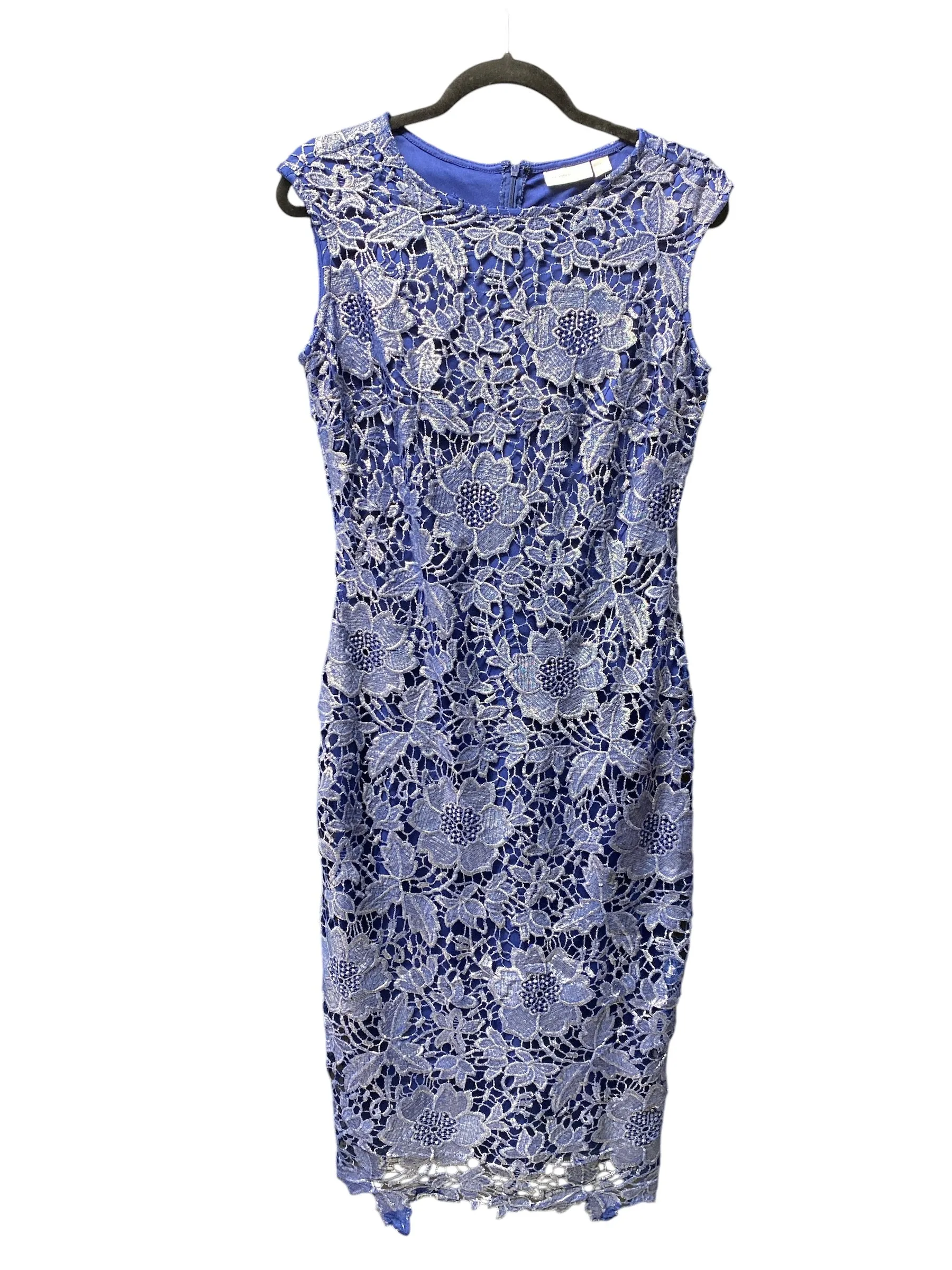 Dress Casual Short By New York And Co In Blue & Silver, Size: 8
