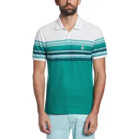 Engineered Stripe Pique Polo